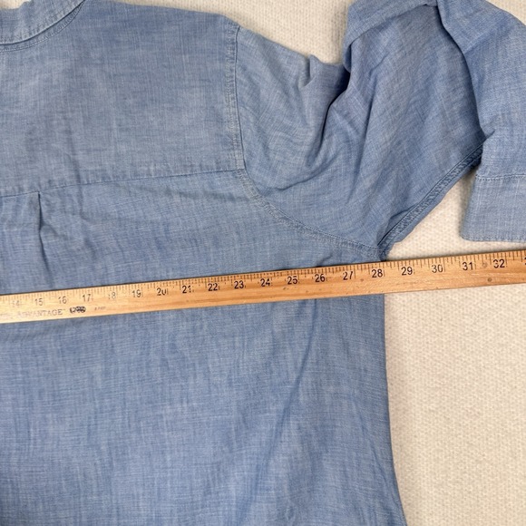 Levi's Shirt Women's 3X Denim Chambray Long Sleeve Button Up Blue Minor Flaw - Picture 5 of 8